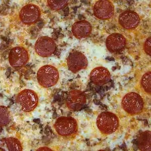 Bacon Pepperoni Pizza.