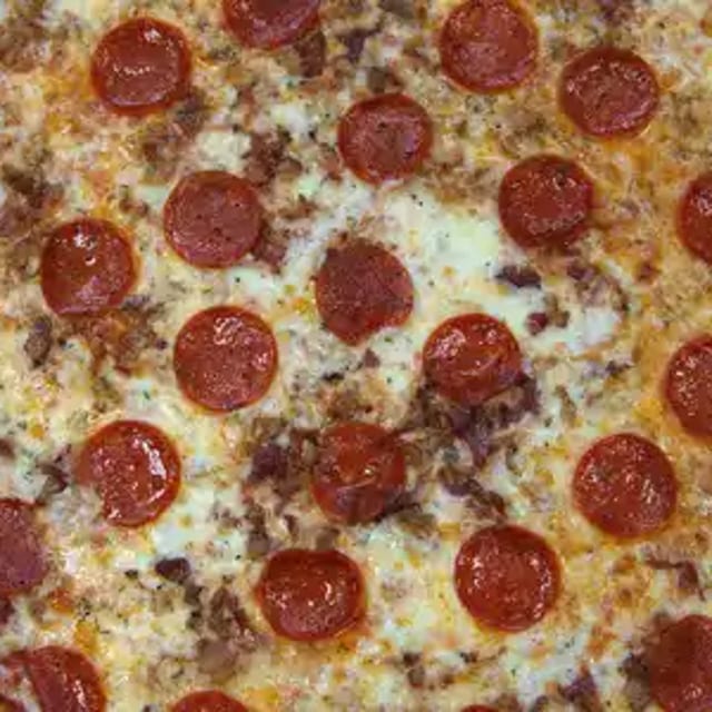 Bacon Pepperoni Pizza.