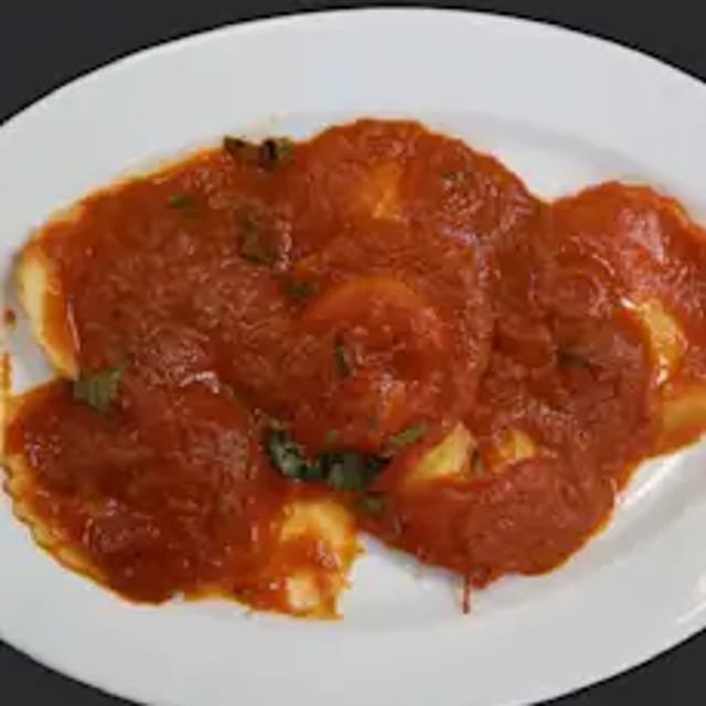 Ravioli with Tomato Sauce.