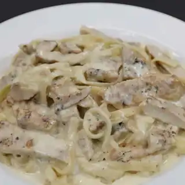 Fettuccine Alfredo with Grilled or Breaded Chicken.