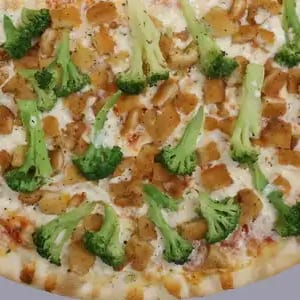 Chicken Broccoli Pizza.