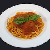 Spaghetti with Meatballs or Sausage.
