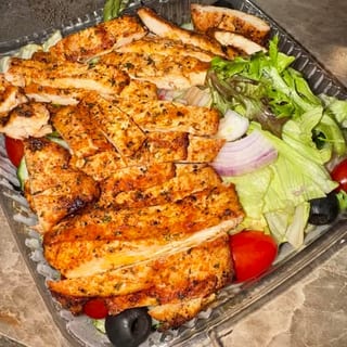 Grilled Shrimp with Grilled Chicken Salad
