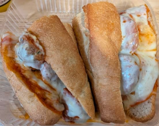 Meatball Parmigiana Hero.